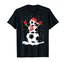 Ladda upp bild till gallerivisning, Funny shirts V-neck Tank top Hoodie sweatshirt usa uk au ca gifts for Soccer Ball Snowman Santa Hat Funny Christmas T-Shirt 466704
