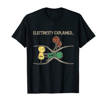 Ladda upp bild till gallerivisning, Electricity Explained Funny Ohm Volt Ampe Physics TShirt99609
