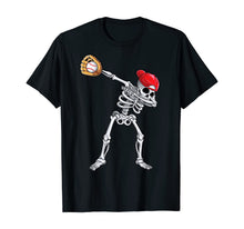 Ladda upp bild till gallerivisning, Dabbing Skeleton Baseball T shirt Halloween Boys Kids Men 57150
