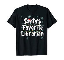 Ladda upp bild till gallerivisning, Santa's Favorite Librarian Funny Christmas Ornaments T-Shirt
