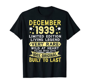 Funny shirts V-neck Tank top Hoodie sweatshirt usa uk au ca gifts for 1939 December 80 Years Old Tee 80th Birthday Gifts Christmas T-Shirt 631572