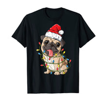 Ladda upp bild till gallerivisning, Funny shirts V-neck Tank top Hoodie sweatshirt usa uk au ca gifts for Pug Christmas Tree Lights Santa Dog Xmas Gifts Boys Pugmas T-Shirt 180692
