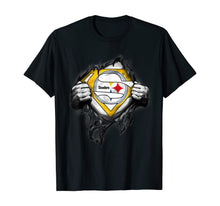 Ladda upp bild till gallerivisning, Halloween Superhero Football Pittsburgh-Steeler Fan T-Shirt 231121
