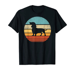 Funny shirts V-neck Tank top Hoodie sweatshirt usa uk au ca gifts for Dachshund Vintage Silhouette 60s 70s Retro Gifts Dog Lover T-Shirt 279074