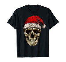 Ladda upp bild till gallerivisning, Funny shirts V-neck Tank top Hoodie sweatshirt usa uk au ca gifts for Santa Hat Sugar Skull Day Of The Dead Funny Christmas Skull T-Shirt 669252
