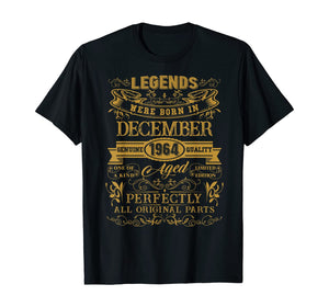Funny shirts V-neck Tank top Hoodie sweatshirt usa uk au ca gifts for 55th Birthday Gifts Legends Were Born In December 1964 T-Shirt 885452