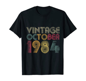 35th Birthday Gifts - Vintage October 1984 T-Shirt 143775