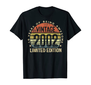 18 Year Old Gifts Vintage 2002 Limited Edition 18th Birthday T-Shirt-65842