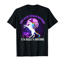 Ladda upp bild till gallerivisning, This is My Human Costume-Funny Unicorn Halloween  T-Shirt 247963
