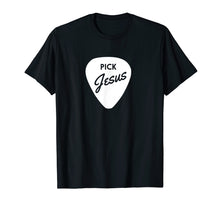 Ladda upp bild till gallerivisning, Funny shirts V-neck Tank top Hoodie sweatshirt usa uk au ca gifts for ChristianiTees: Guitar Pick Jesus T-Shirt 2656570
