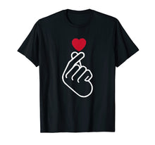 Ladda upp bild till gallerivisning, Funny shirts V-neck Tank top Hoodie sweatshirt usa uk au ca gifts for Cute Saranghae Korean Finger Heart K-Pop K-Drama Love Shirt 3090407
