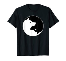 Ladda upp bild till gallerivisning, Funny shirts V-neck Tank top Hoodie sweatshirt usa uk au ca gifts for Cool Yin Yang Dog T-Shirt - Cute Shiba Inu Tee - Black White 2914686
