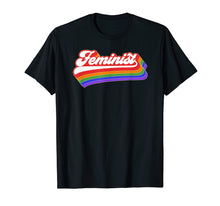 Ladda upp bild till gallerivisning, Funny shirts V-neck Tank top Hoodie sweatshirt usa uk au ca gifts for Feminist T Shirt. Retro 70's Feminism Shirt. Vintage Rainbow 968097
