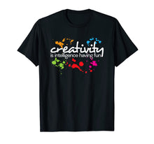 Ladda upp bild till gallerivisning, Creativity is intelligence having fun colorful art t-shirt 210093
