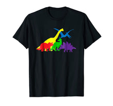 Ladda upp bild till gallerivisning, Dinosaur T-Shirt: in The Colors Of The Rainbow LGBT+ Pride 121748
