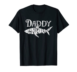 Daddy Shark T Shirt Fathers Day Gifts Family Matching Dad