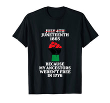 Ladda upp bild till gallerivisning, Juneteenth Ancestors Black African American Flag Pride T-Shirt 52346
