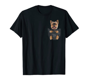 Cute Yorkie In Pocket Shirt-Gifts For Yorkie Dog Lovers