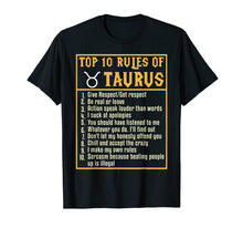 Ladda upp bild till gallerivisning, Funny shirts V-neck Tank top Hoodie sweatshirt usa uk au ca gifts for Birthday Gifts Idea Top 10 Rules of Taurus Zodiac T-shirt 3407387
