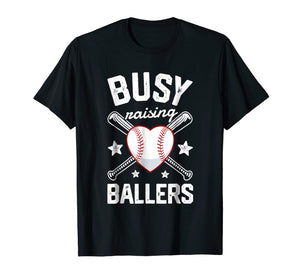 Funny shirts V-neck Tank top Hoodie sweatshirt usa uk au ca gifts for Busy Raising Ballers T shirt Baseball Women Mom Funny Gifts 2902820