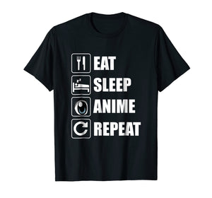 Funny shirts V-neck Tank top Hoodie sweatshirt usa uk au ca gifts for Eat Sleep Anime Repeat TShirt | Funny Anime Lovers Gifts 1102328