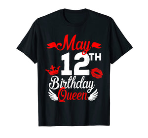 Funny shirts V-neck Tank top Hoodie sweatshirt usa uk au ca gifts for 12th May Birthday Queen Shirt Birthday Gifts For Girls Women 3527780