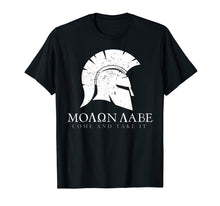 Ladda upp bild till gallerivisning, Spartan Helmet Molon Labe T-Shirt Gun Rights Tee
