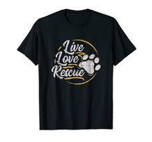Ladda upp bild till gallerivisning, Live Love Rescue - Dog Lover Adopt a Dog Adoption T-Shirt 1219364
