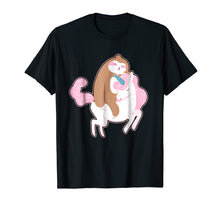Ladda upp bild till gallerivisning, Funny shirts V-neck Tank top Hoodie sweatshirt usa uk au ca gifts for Sloth shirt Sloth riding Unicorn 2051031
