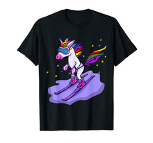 Ladda upp bild till gallerivisning, Funny shirts V-neck Tank top Hoodie sweatshirt usa uk au ca gifts for Cute Skiing Unicorn Short Sleeve T-Shirt Skiers Gifts Tee 2600765

