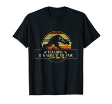 Ladda upp bild till gallerivisning, Funny shirts V-neck Tank top Hoodie sweatshirt usa uk au ca gifts for Teaching Is A Walk In The Park Dinosaur Vintage Teacher Tee 3892875
