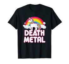 Ladda upp bild till gallerivisning, Funny shirts V-neck Tank top Hoodie sweatshirt usa uk au ca gifts for Funny Death Metal Rainbow Unicorn T-Shirt 1543344
