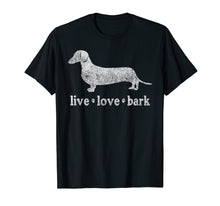 Ladda upp bild till gallerivisning, Funny shirts V-neck Tank top Hoodie sweatshirt usa uk au ca gifts for Retro Dachshund Live Love Bark  T Shirt 594773
