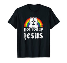 Ladda upp bild till gallerivisning, Funny shirts V-neck Tank top Hoodie sweatshirt usa uk au ca gifts for Not Today Jesus Shirt Rainbow Satanic Cat Goth Concert Gift 845713
