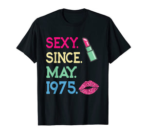 Funny shirts V-neck Tank top Hoodie sweatshirt usa uk au ca gifts for Funny 44th Birthday Gifts Sexy Since May 1975 T-Shirt Women 3388308