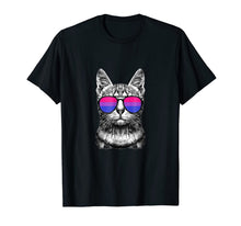 Ladda upp bild till gallerivisning, Pride Cat LGBT Sunglasses Men Women T Shirt|Bisexual Flag 165325
