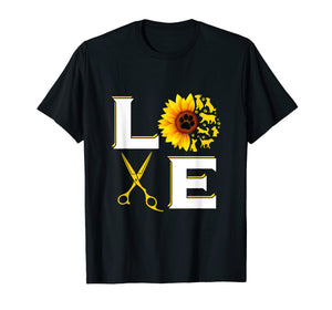 Funny shirts V-neck Tank top Hoodie sweatshirt usa uk au ca gifts for DOG Pet Grooming T Shirt I Love My Sunflower Dog Gifts Tees 271862