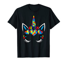 Ladda upp bild till gallerivisning, Funny shirts V-neck Tank top Hoodie sweatshirt usa uk au ca gifts for Autism Awareness Unicorn With Colorful Puzzle Tshirt 2122501
