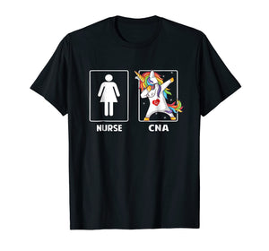 Funny shirts V-neck Tank top Hoodie sweatshirt usa uk au ca gifts for CNA Nurse Unicorn Dabbing Funny T Shirt Gifts Dab 777313