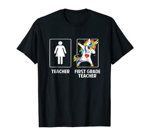 Funny shirts V-neck Tank top Hoodie sweatshirt usa uk au ca gifts for First Grade Teacher Unicorn Dabbing Funny T Shirt Gifts Dab 596962