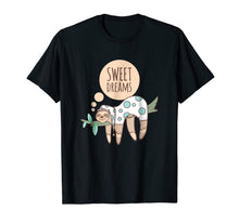 Ladda upp bild till gallerivisning, Sweet Dreams Sloth in Pajamas bed time T-shirt 2470508
