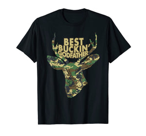 Funny shirts V-neck Tank top Hoodie sweatshirt usa uk au ca gifts for Best Buckin' Godfather T-Shirt Funny Deer Hunter Tee Gifts 2258868