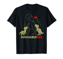 Ladda upp bild till gallerivisning, Funny shirts V-neck Tank top Hoodie sweatshirt usa uk au ca gifts for Papasaurus Tshirt Trex Papa I happy have two kid shirt gift 760685
