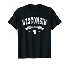 Ladda upp bild till gallerivisning, Funny shirts V-neck Tank top Hoodie sweatshirt usa uk au ca gifts for Vintage Wisconsin Shirt Distressed Tee WI Badger State 1219681
