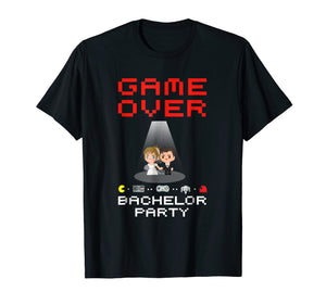 Funny shirts V-neck Tank top Hoodie sweatshirt usa uk au ca gifts for Groom Game Over Bachelor Party Funny Gamer Tshirt Gifts 1576448