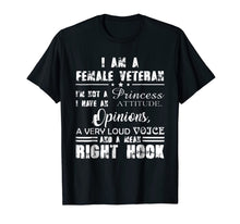 Ladda upp bild till gallerivisning, I am a Female Veteran I'm not a princess tshirt veteran day 847054

