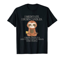 Ladda upp bild till gallerivisning, Funny shirts V-neck Tank top Hoodie sweatshirt usa uk au ca gifts for Funny Cute Sloth Meditation Inner Peace T-Shirt 570881

