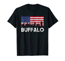 Ladda upp bild till gallerivisning, Funny shirts V-neck Tank top Hoodie sweatshirt usa uk au ca gifts for Buffalo NY American Flag Skyline Distressed T-Shirt 1394895
