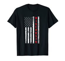 Ladda upp bild till gallerivisning, Funny shirts V-neck Tank top Hoodie sweatshirt usa uk au ca gifts for Wisconsin State American Flag T-Shirt 2822089
