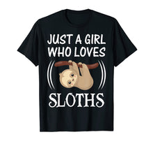 Ladda upp bild till gallerivisning, Funny shirts V-neck Tank top Hoodie sweatshirt usa uk au ca gifts for Just a Girl Who Loves Sloths - Lazy Sloth Lover T-Shirt Gift 3542689
